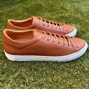 NEW Beckett Simonon Men’s Reid Sneakers 100% Genuine Pebbled Leather Shoes 12